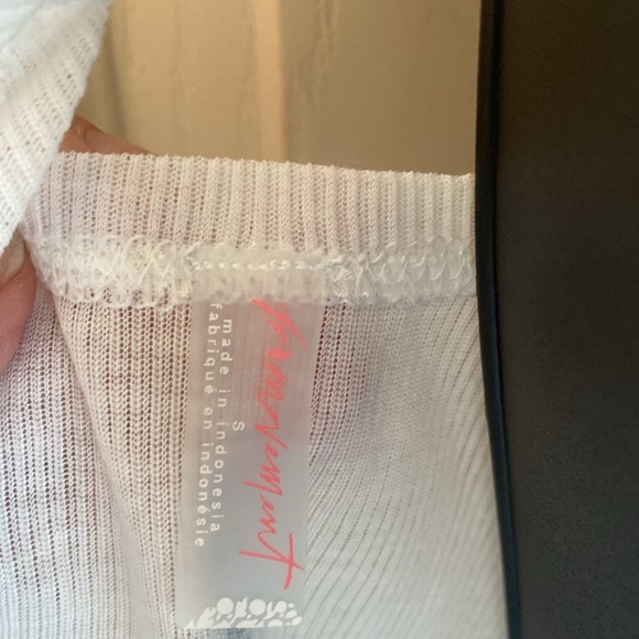 Free People Movement NWT White Crossback Strap Ribbed Top Size Small - Picture 10 of 11